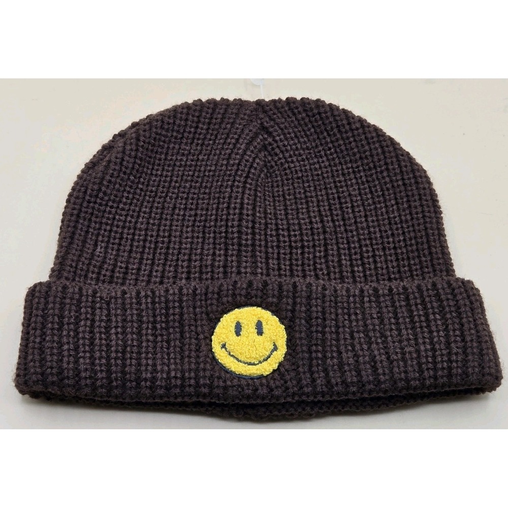 Urban Outfitters Market X Smiley Brown Cuffed Beanie NWOT $44